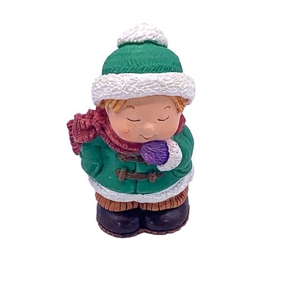 1996 Hallmark Merry Miniatures Bashful Mistletoe Premiere Event Ornament Set - Picture 5 of 12